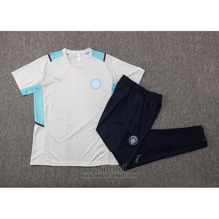 Chandal del Manchester City Manga Corta 2021-2022 Gris